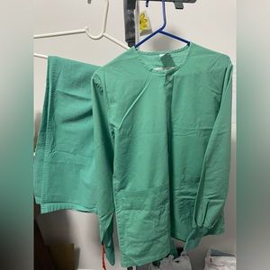 Surgical green scrub set- jacket, pant, top